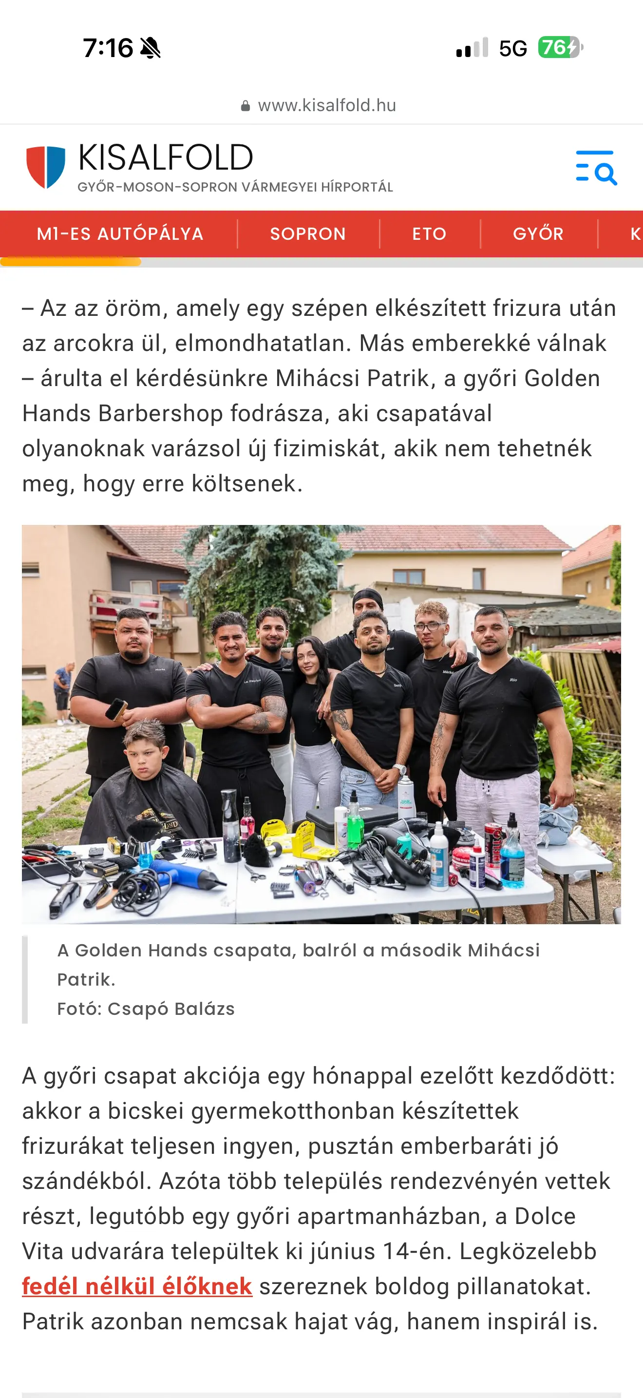 Hajvágás egy mosolyért
