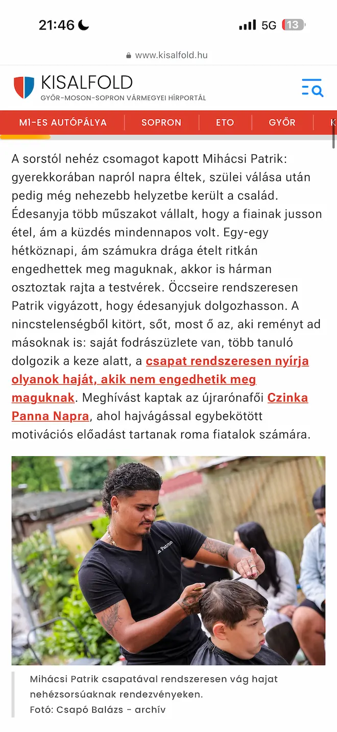 Hajvágás egy mosolyért